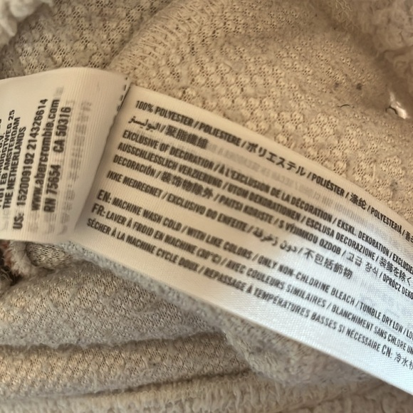 Abercrombie & Fitch | Pink & Brown Chevron Sherpa Quarter Zip Pullover Medium - Picture 7 of 9